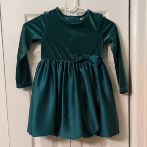 Cat & Jack Teal Velvet Kids Dress